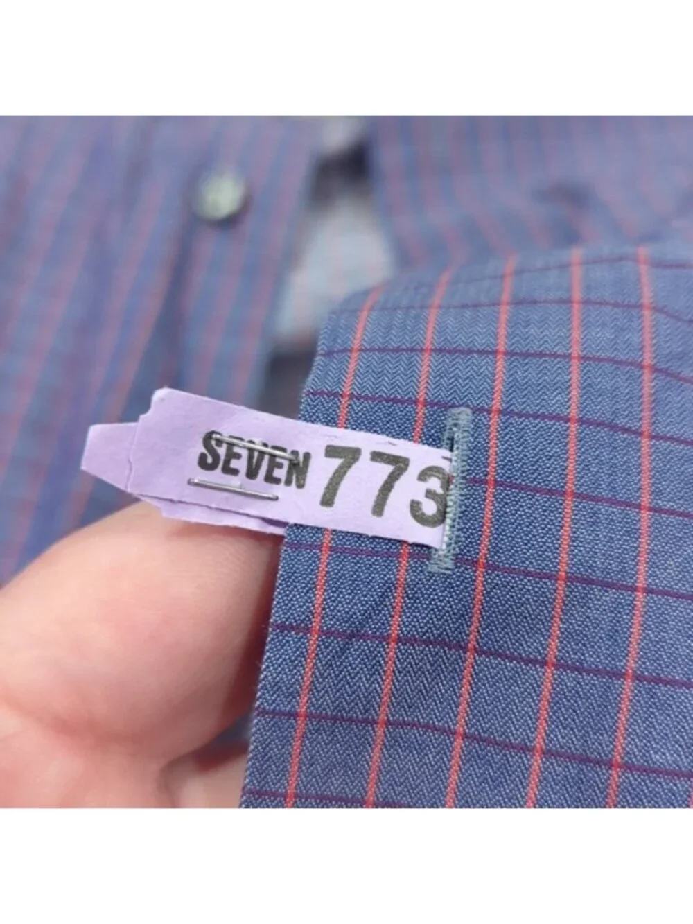 Hugo Boss regular fit purple with pink stripe plaid long sleeve dress shirt